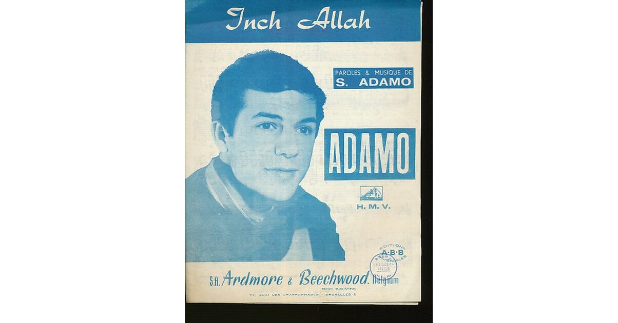 Allah Rakhi Partition ADAMO partition musicale INCH ALLAH - Sheet music - Partitions ...