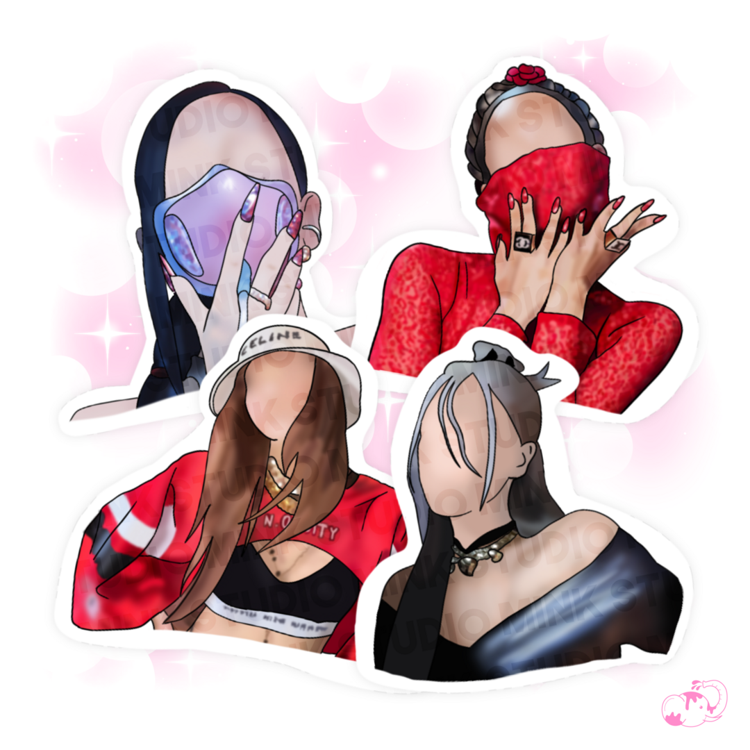 BLACKPINK PINK VENOM VINYL STICKERS - STICKERS/KPOP - group-mink