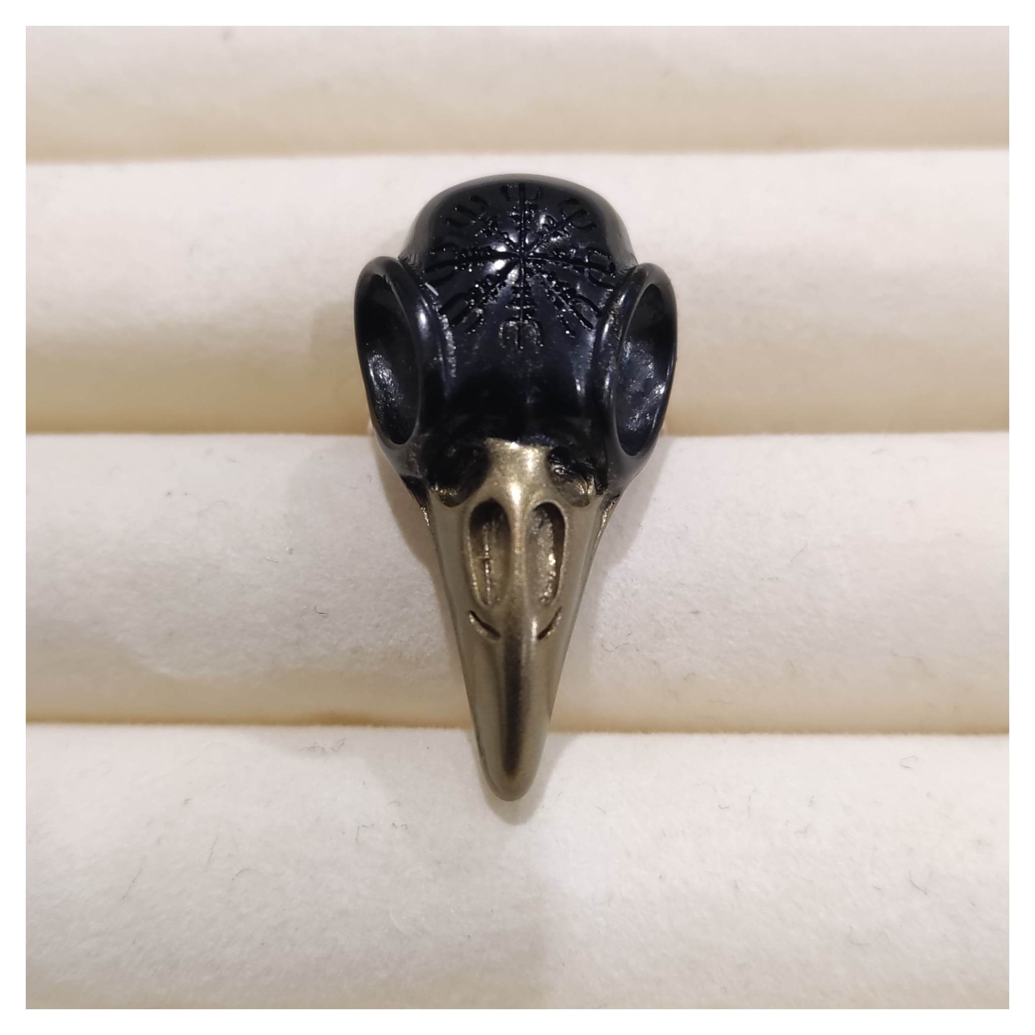 Moonbeam Atelier bague corbeau résine
