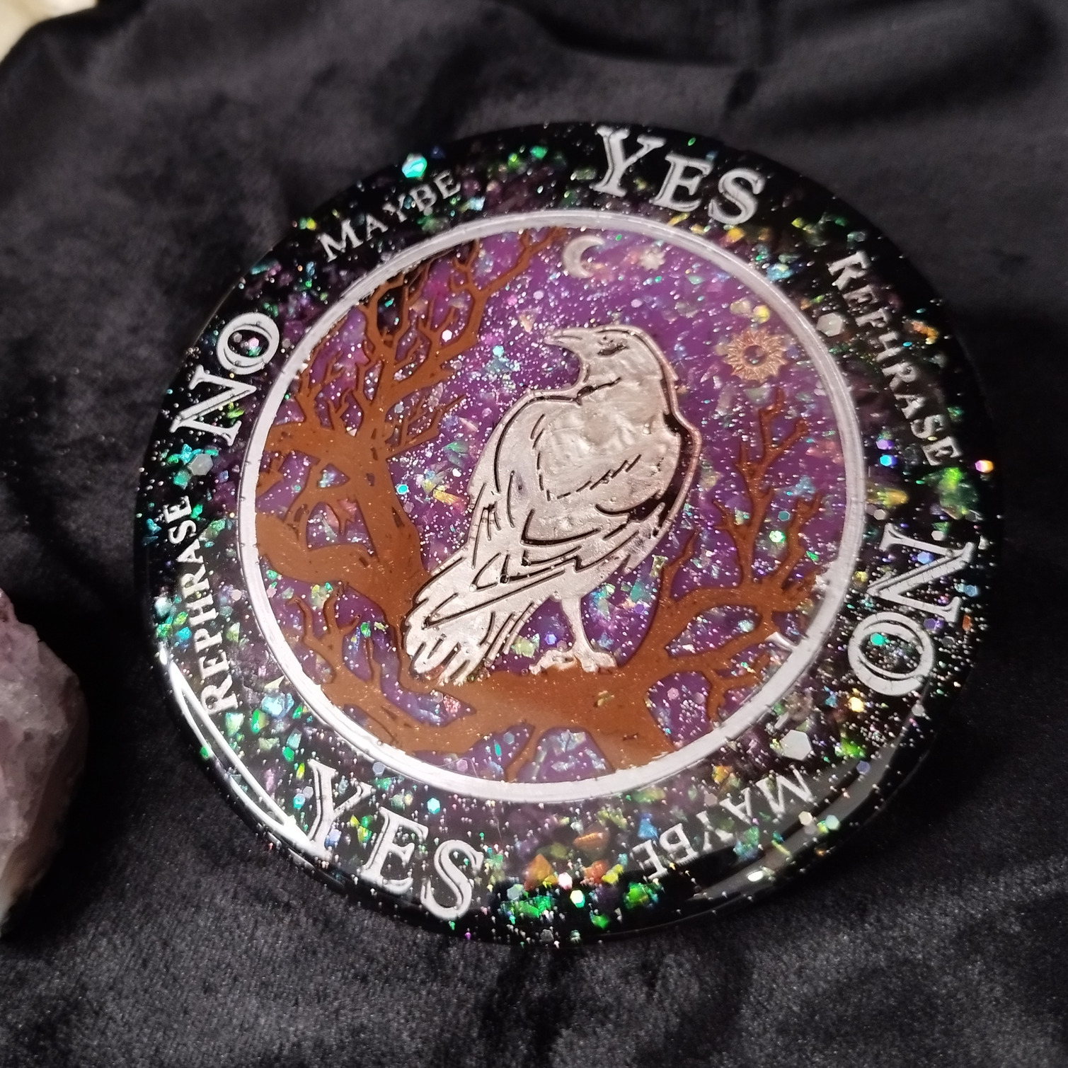 Moonbeam Atelier sous verre corbeau