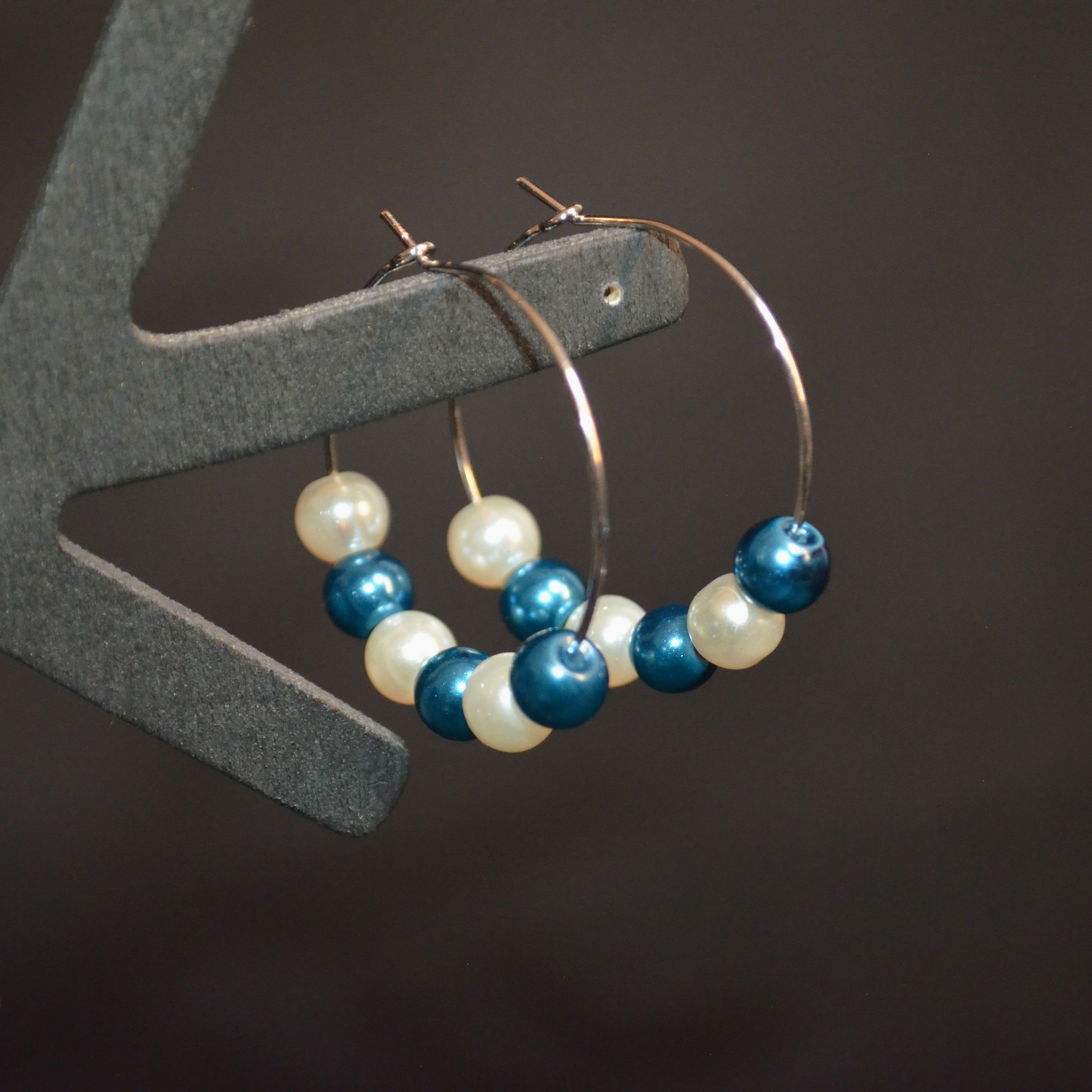 Moonbeam Atelier créoles bleues