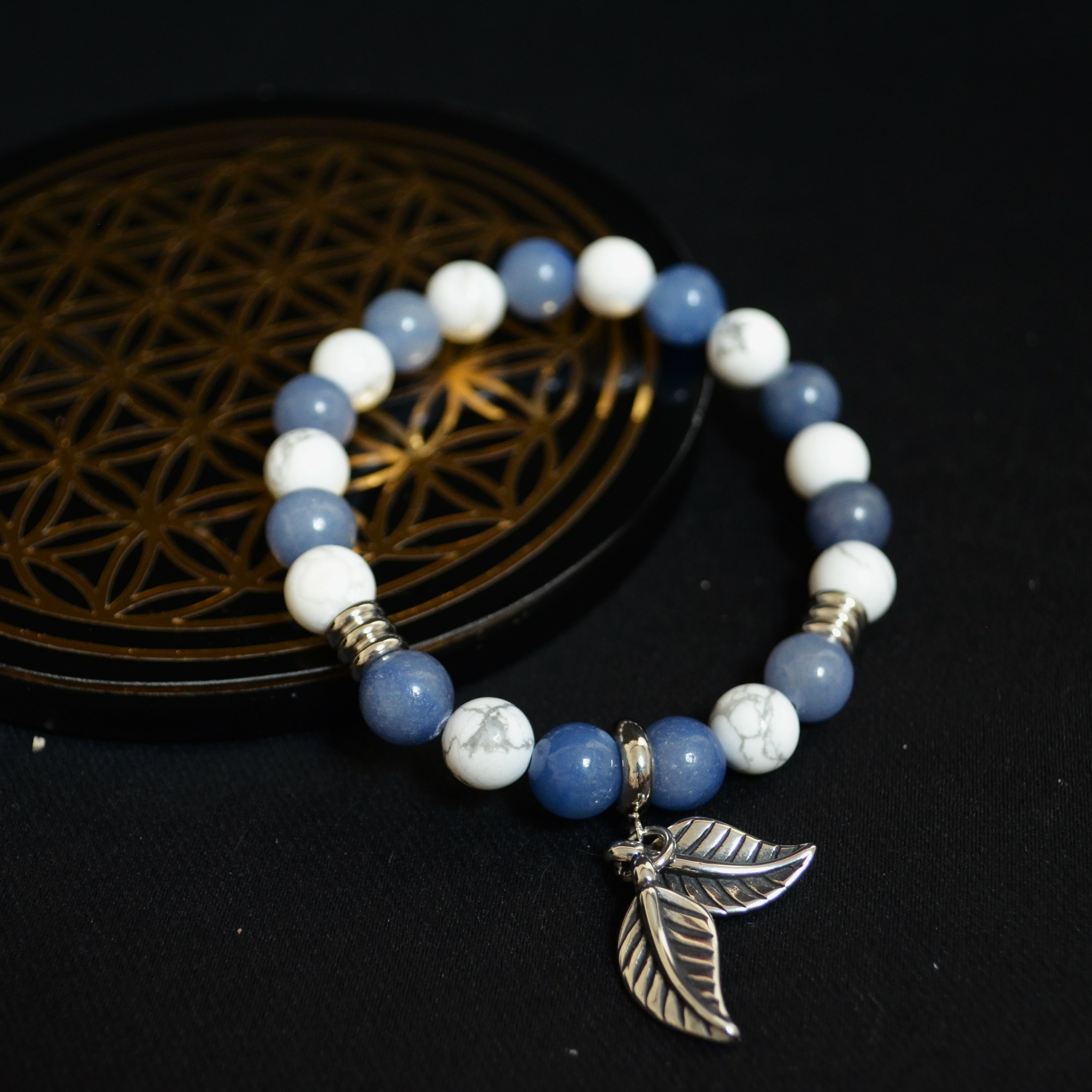 bracelet aventurine bleue howlite