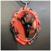 Moonbeam Atelier collier camée corbeau