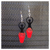 Moonbeam Atelier résine boucles d'oreilles résine rouge noir