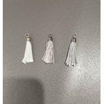 Pompom franges blancs