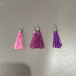 Pompoms franges rose violet