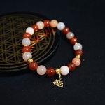 Bracelet cornaline aventurine rose