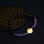 Bracelet onyx améthyste