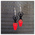 Moonbeam Atelier résine boucles d'oreilles résine rouge noir