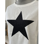 Tee-shirt coton blanc avec étoile noire  (6)