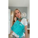 Sac bohemia bleu turquoise avec franges (10)