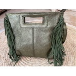 Sac cuir irisé et franges bohème (7)