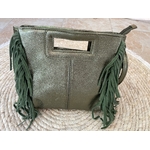 Sac cuir irisé et franges bohème (9)