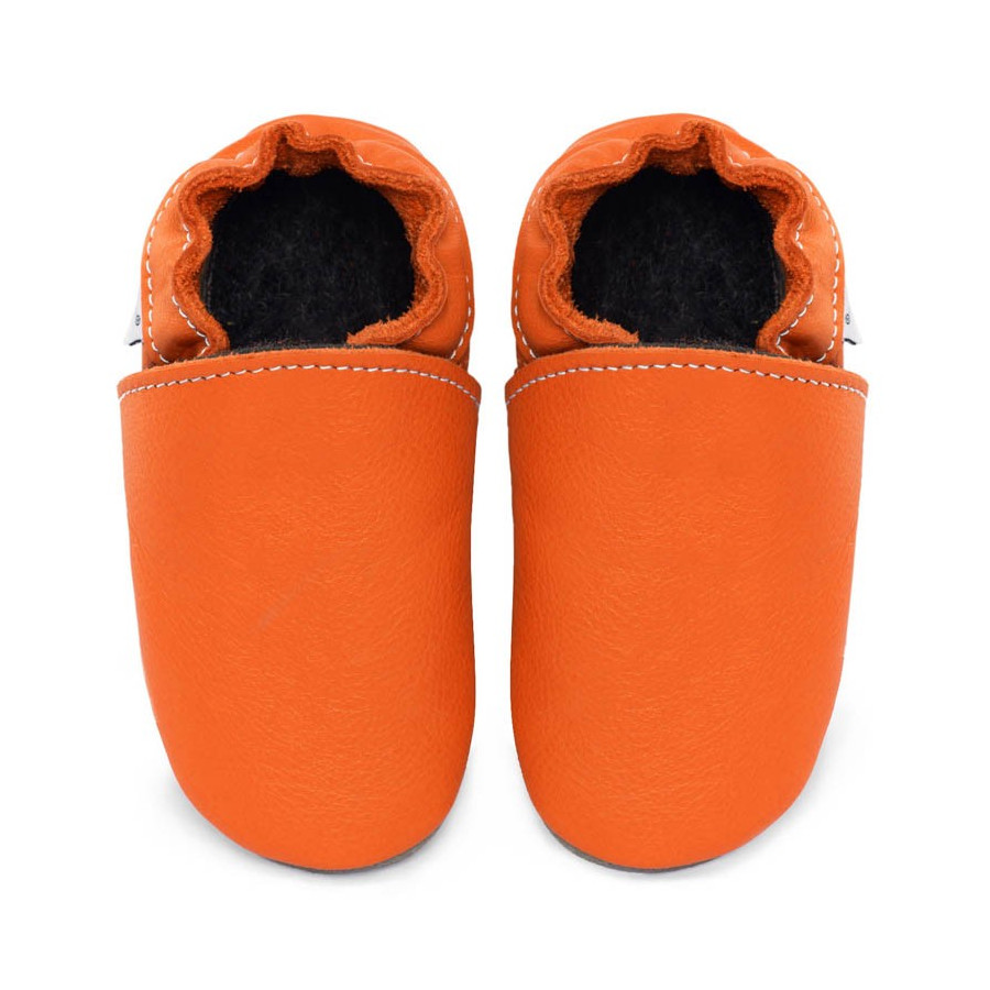 chaussons-cuir-souple-unis-orange (6)
