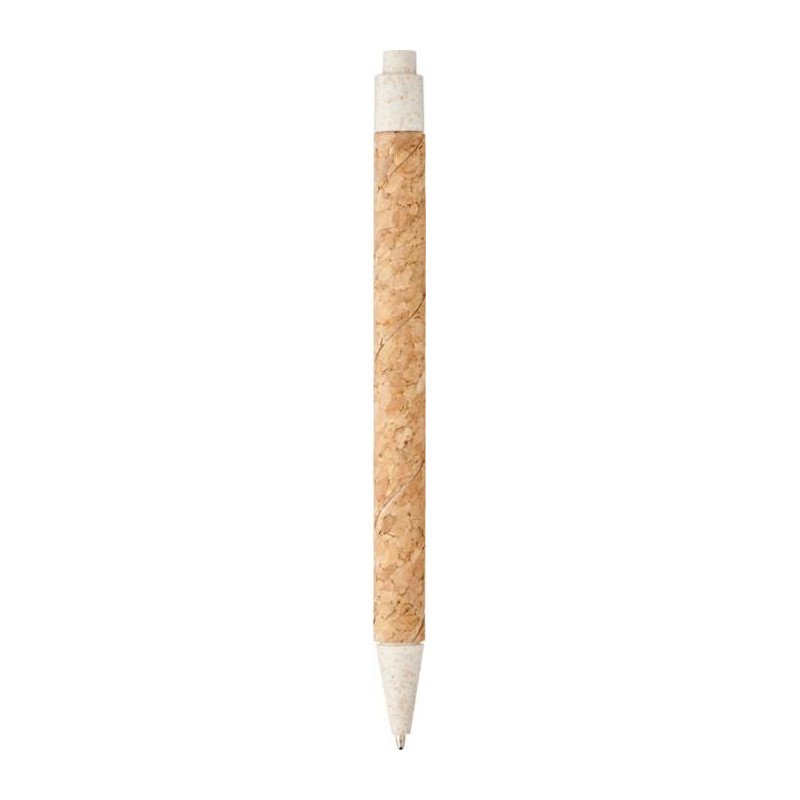 stylo-bille-liege-imprime-france -beige