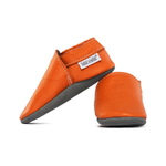 chaussons-cuir-souple-unis-orange