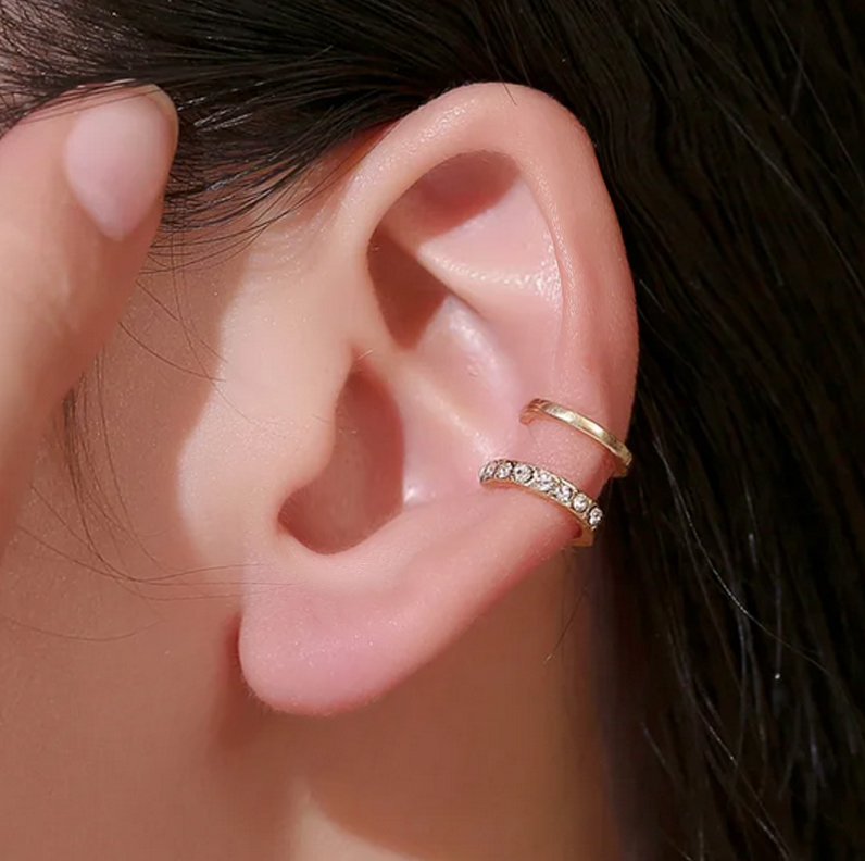 Earcuff Double Grand modèle Boucles d'oreilles Earcuff Olympe bijoux