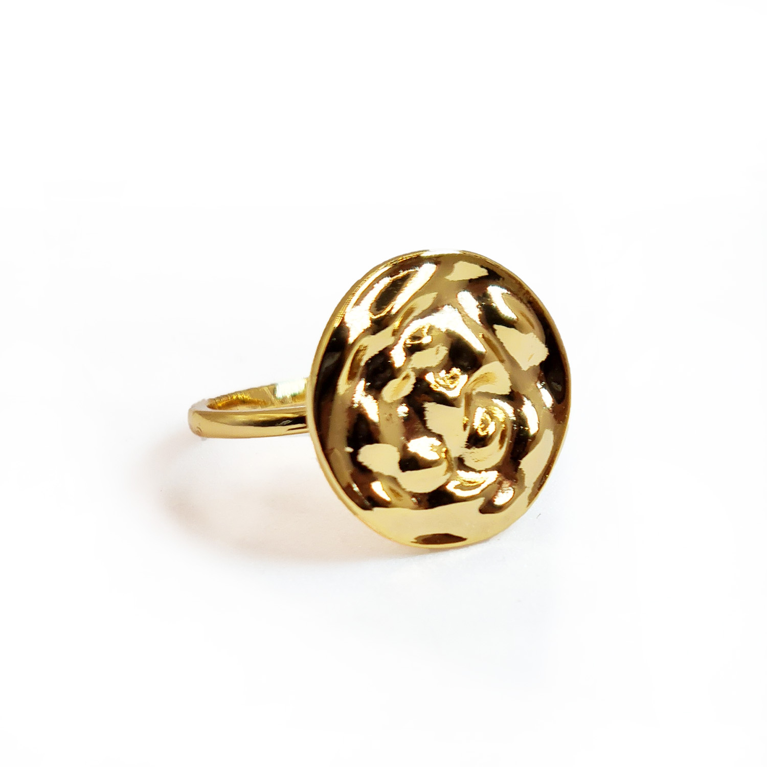 Bague Ajustable Dorée L'Imprévisible – Acier Inoxydable – Anneau Femme