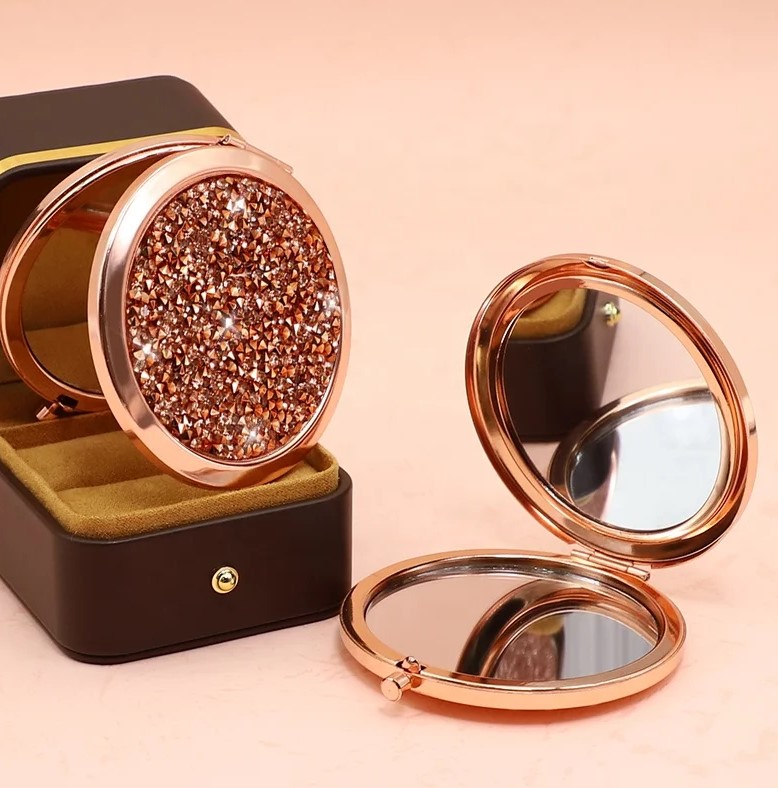 miroir-de-poche-rose-paillettes-olympe-bijoux-acier-inoxydable-bagues-bracelets-colliers-boucles-d-oreilles-creoles-broches