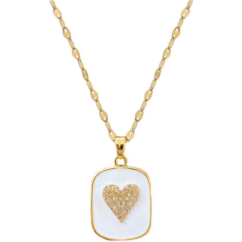 Collier Cœur En Or Blanc 18 Carats – Élégant Et Minimaliste Pour Femme