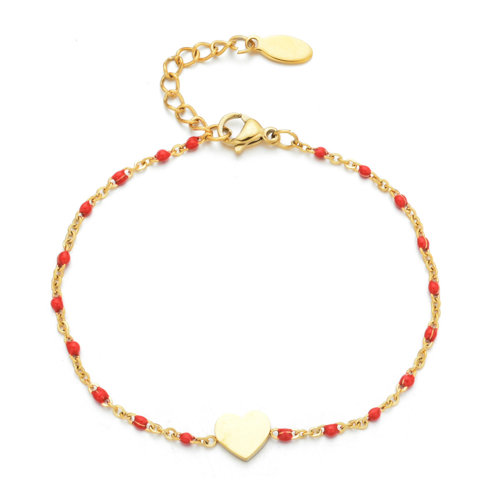 Bracelets Couple Cœur En Acier Inoxydable 316L - Lot De 2 - Homme Et Femme - Cadeau Saint-Valentin Anniversaire