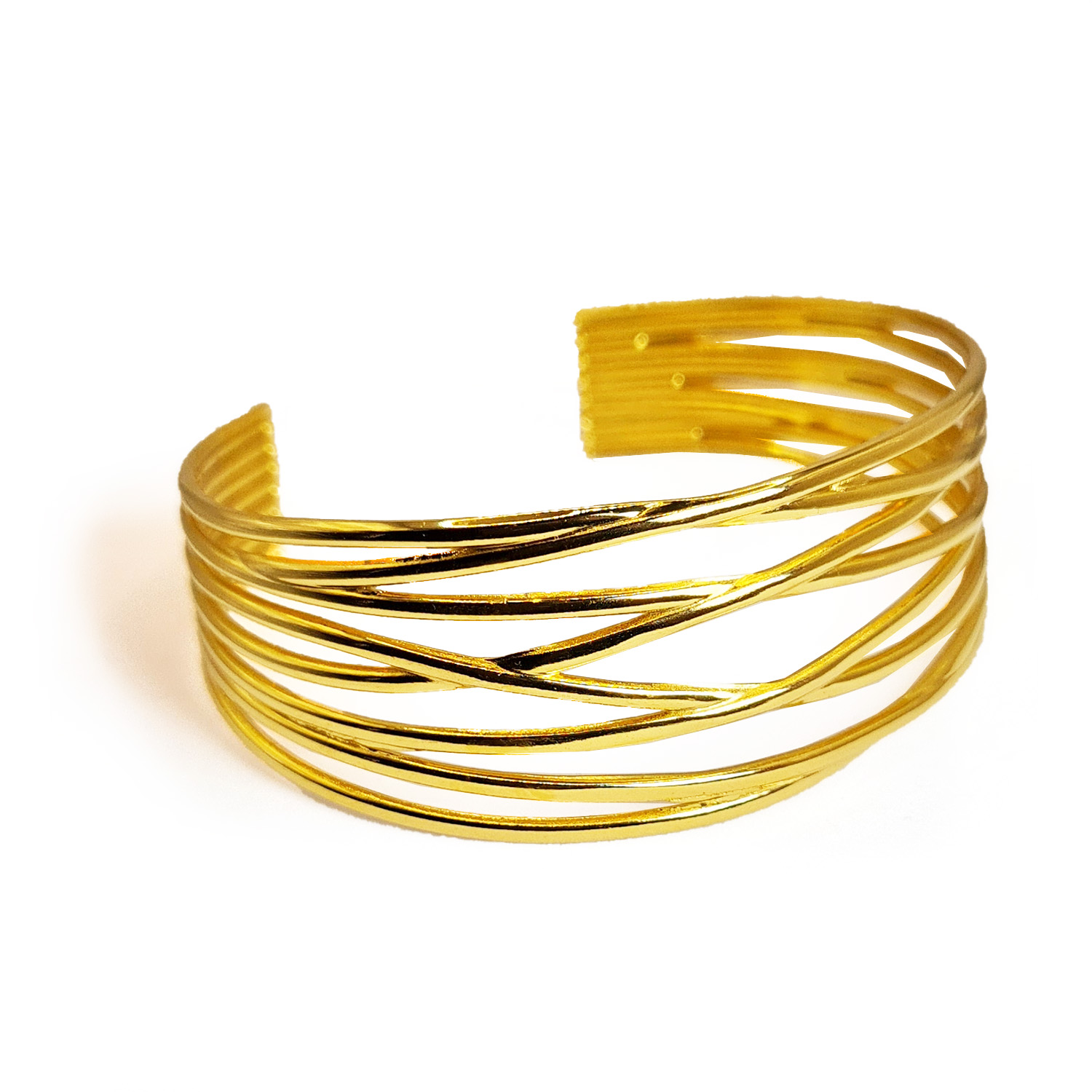 Bracelet Rigide En Acier Inoxydable Doré - Bijou Femme/fille - Neuf Sans Emballage - Style Minimaliste