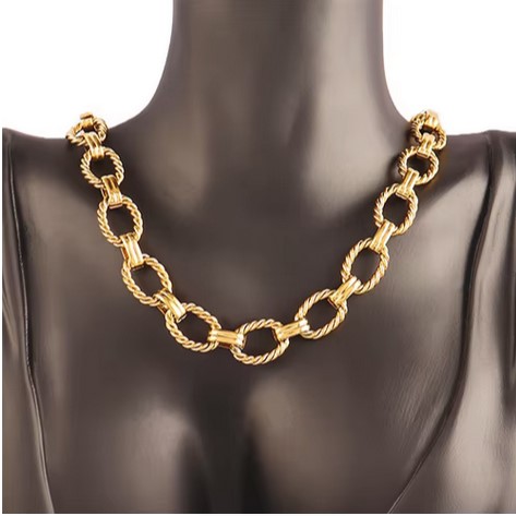 Collier-chocker-modèle-Circé-Acier-inoxydable-Olympe-bijoux-bagues-bracelets-joncs-boucles-d-oreilles-creoles
