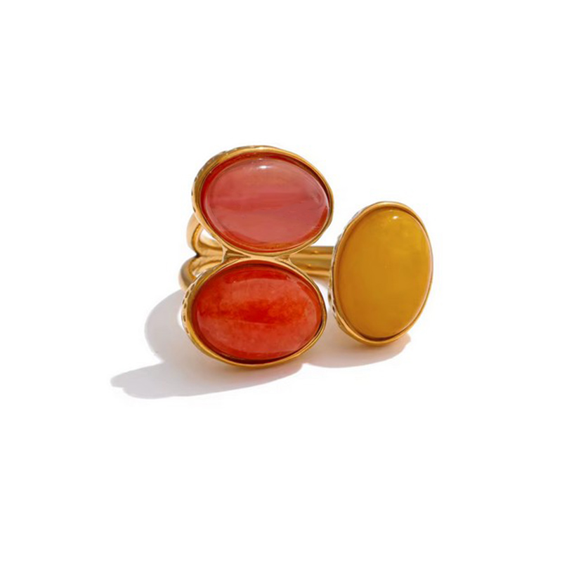 Bague-Séréna-rouge-orange-jaune-Acier-inoxydable-Olympe-bijoux-colliers-bracelets-boucles-d-oreilles-creoles-earcuff