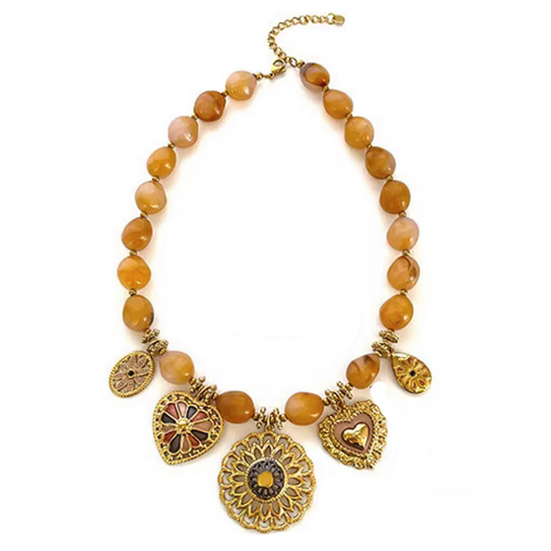 Collier-Amara-Acier-inoxydable-resine-Olympe-bijoux-bracelets-joncs-bagues-boucles-doreilles-