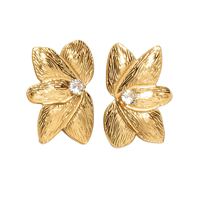 Boucles doreilles lorena - Acier inoxydable - Olympe bijoux - bagues bracelets colliers joncs creoles earcuff