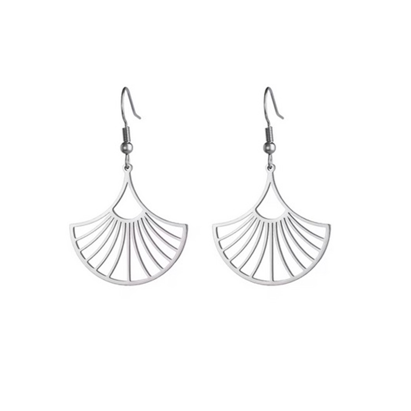 Boucles-eventail-argente-acier-inoxydable-Olympe-bijoux-bagues-braceletes-colleirs-joncs-creoles-earcuff