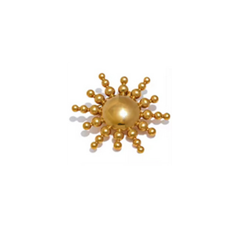 Broche-soleil-acier-inoxydable-Olympe-bijoux-bagues-colliers-bracelets-joncs-boucles-d-oreilles-creoles