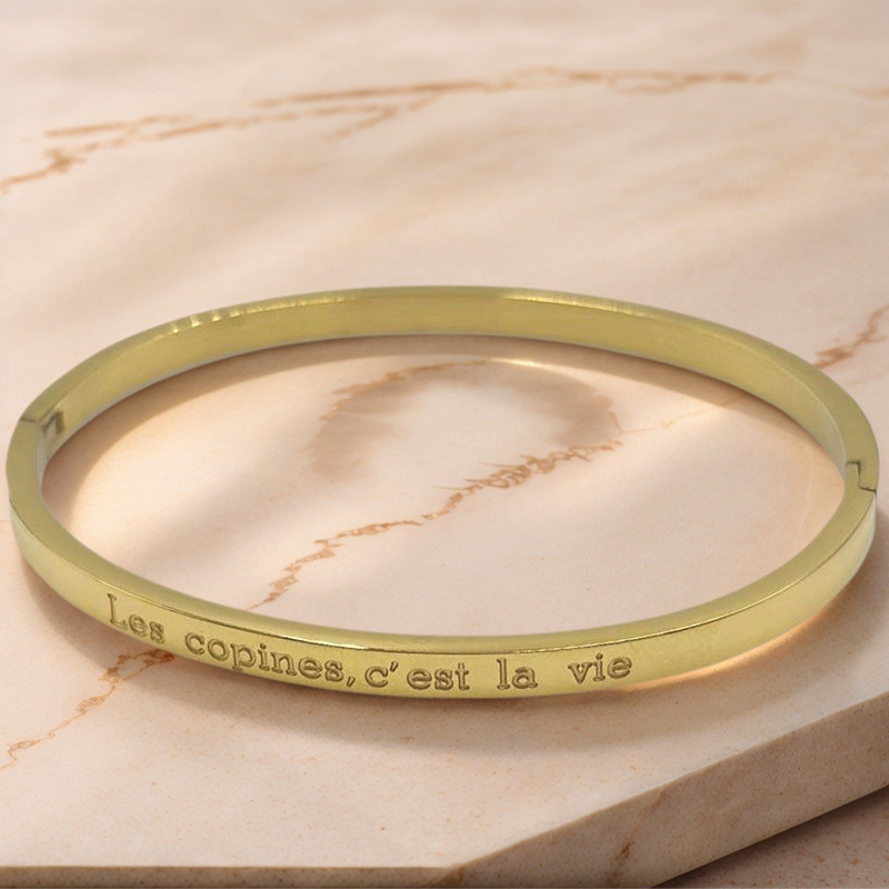 Jonc-Les-copines-cest-la-vie-Acier-inoxydable-Olympe-bijoux-bracelet-EVJF