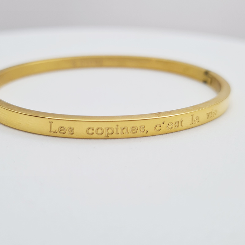 Jonc-Les-copines-cest-la-vie-Acier-inoxydable-Olympe-bijoux-bracelet-EVJF1