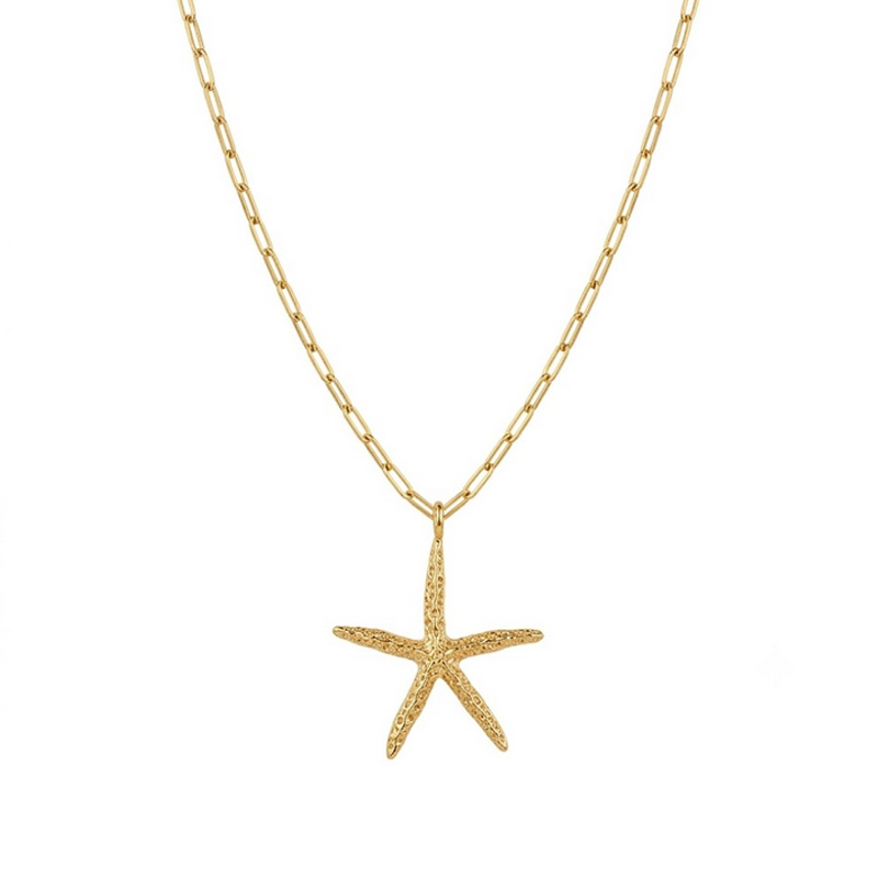 Collier Marina étoile de mer- Acier inoxydable - Bijoux fantaisie femme - idée cadeau -été - Olympe bijoux - Colliers - chaine- choker2