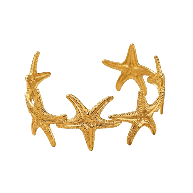Bracelet jonc ajustable Sienna étoiles de mer - modele Opra -acier-inoxydable-Olympe-bijoux-bracelet-idee-cadeau-femme3