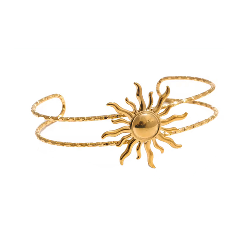 Bracelet jonc ajustable Solea - soleil -acier-inoxydable-Olympe-bijoux-bracelet-idee-cadeau-femme