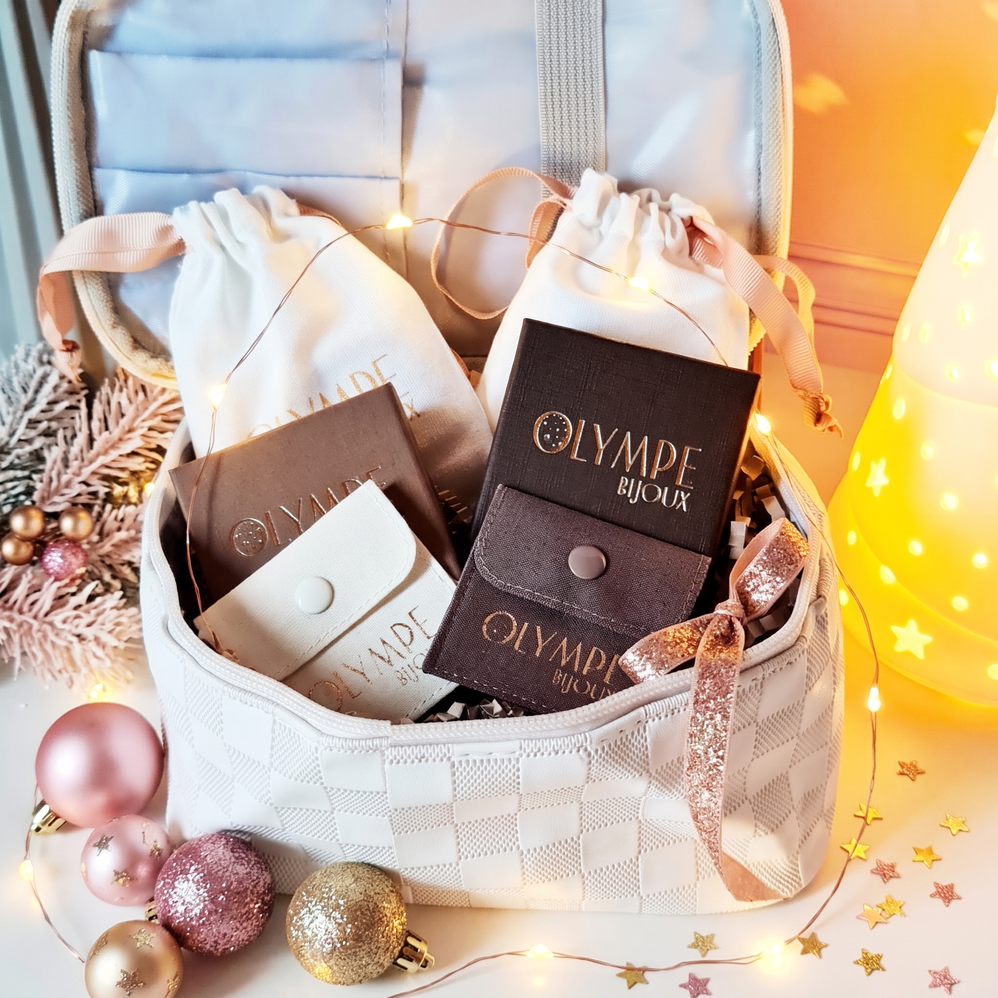calendrier de lavent 6 cases bijoux fantaisie femme en acier inoxydable - Olympe bijoux-interieur2