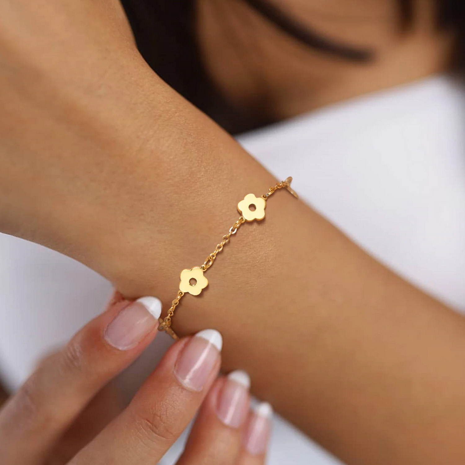bracelet flora acier inoxydable olympe bijoux bagues colliers sautoirs boucles d oreilles creoles joncs2
