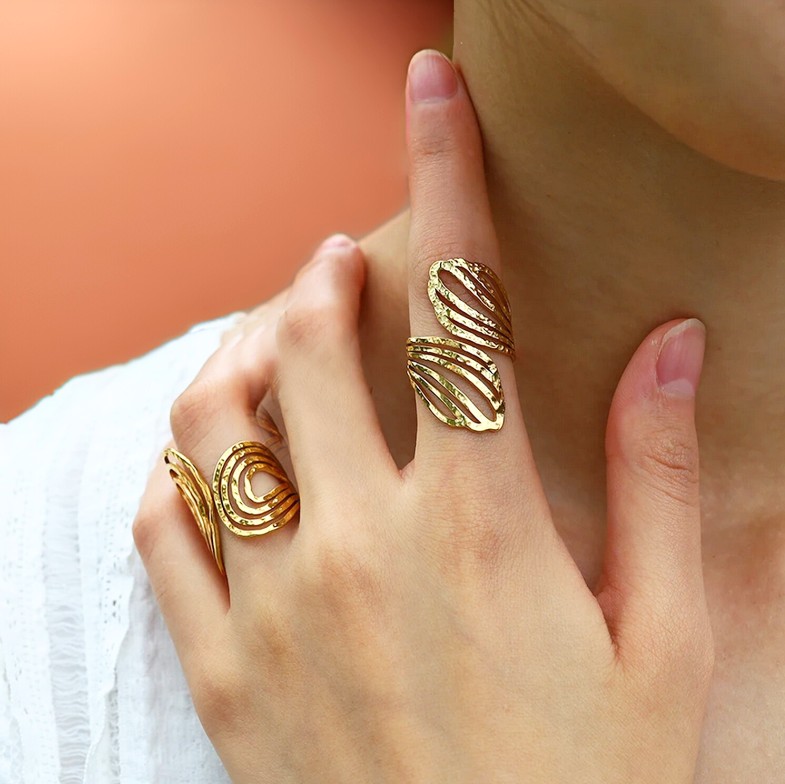 bague galatee acier inoxydable olympe bijoux collier bracelet jonc boucles d oreilles creoles