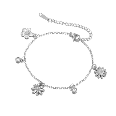 Bracelet-Lilou-fleurs-Acier-inoxydable-argente-Olympe-bijoux-colliers-bagues-creoles-boucles-d-oreilles-earcuff