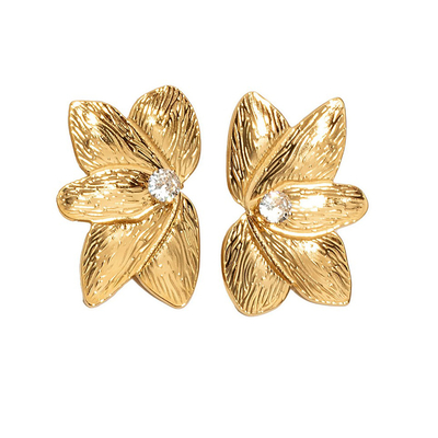 Boucles d'oreilles lorena - Acier inoxydable - Olympe bijoux - bagues bracelets colliers joncs creoles earcuff