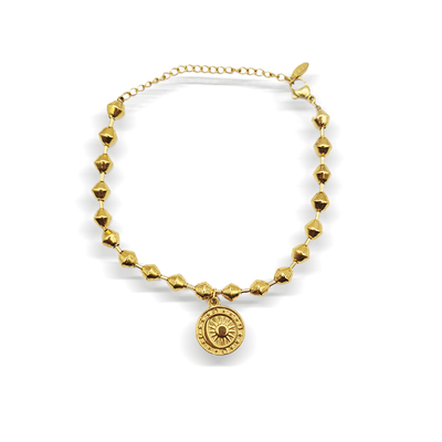 Bracelet-Sélénia-piece-monnaie-lune-soleil-Acier-inoxydable-doré-Olympe-bijoux-colliers-bracelets-joncs-boucles-d-oreilles-creoles-earcuff-colliers0