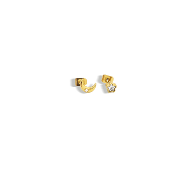 Boucles-d-oreilles_assymetriques-lune-étoile-Acier-inoxydable-zircon-Olympe-bijoux-cadeau-discret-femme