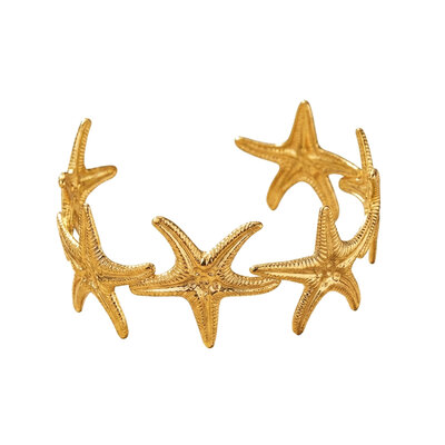 Bracelet jonc ajustable Sienna étoiles de mer - modele Opra -acier-inoxydable-Olympe-bijoux-bracelet-idee-cadeau-femme3