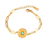 bracelet-chaine-trombone-medaillon-dore-turquoise-olympe-bijoux-fond-blanc