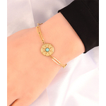 bracelet-chaine-trombone-medaillon-dore-turquoise-olympe-bijoux-porte