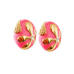Boucles-d-oreilles-Loris-Acier-inoxydable-email-rose-Olympe-bijoux-bagues-colliers-sautoirs-creoles-bracelets-joncs0