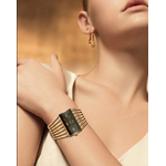 Montre-Loretta-noir-bracelet-acier-inoxydable-cadran-rectangle-Olympe-bijoux-Acier-Inoxydable-2