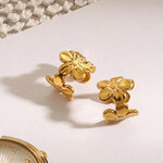 EArcuff Lisette fleur - Acier inoxydable - Olympe bijoux - bagues bracelets colliers joncs boucles doreilles faux piercing